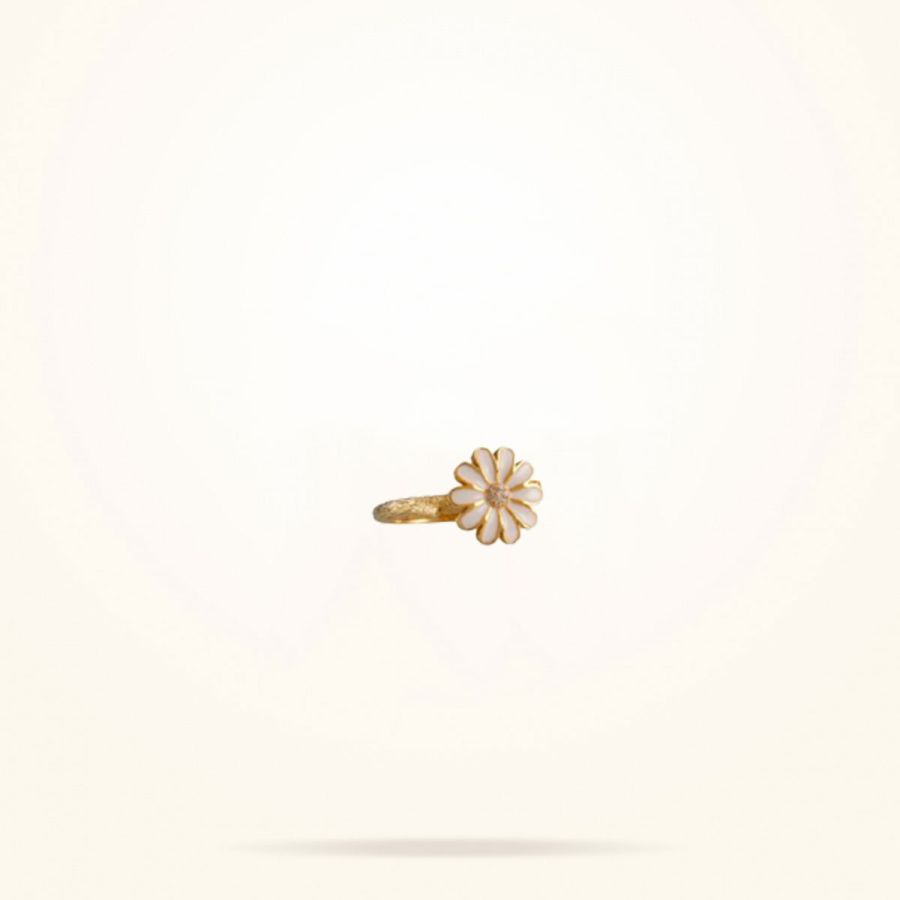 10.5 mm Daisy Junior Classic Ring. Diamond, Yellow Gold 18k
