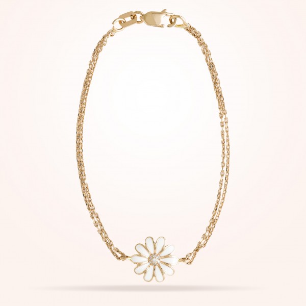 MARVVA - 10.5mm Daisy Junior Classic Bracelet, Diamond, Rose Gold 18K