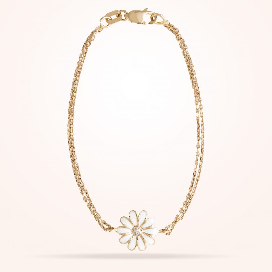 10.5mm Daisy Junior Classic Bracelet, Diamond, Rose Gold 18K