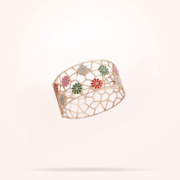 10.5mm Daisy Les Jardins Bangle, Diamond, Rose Gold 18K - Thumbnail