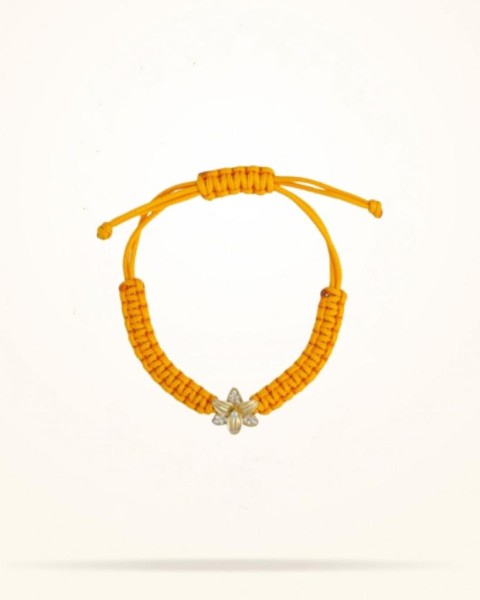 MARVVA - 12mm Lily Urban Bracelet, Diamond, Yellow Gold 18k