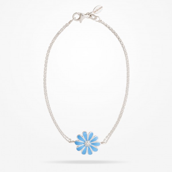 MARVVA - 13mm Daisy Classic Bracelet, Diamond, White Gold 18K