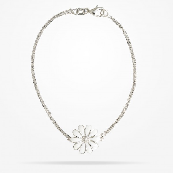 MARVVA - 13mm Daisy Classic Bracelet, Diamond, White Gold 18K