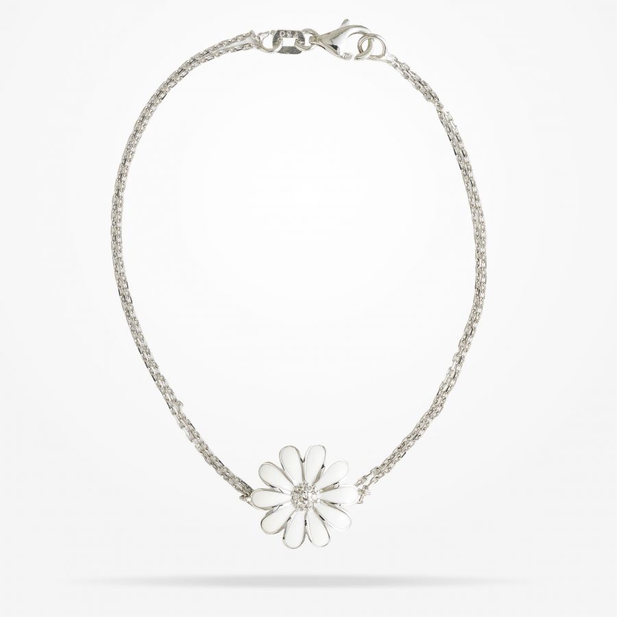 13mm Daisy Classic Bracelet, Diamond, White Gold 18K