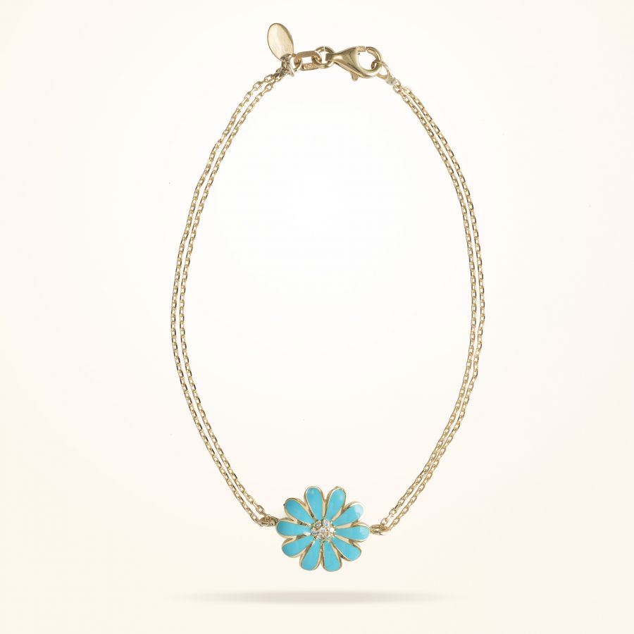 13mm Daisy Classic Bracelet, Diamond, Yellow Gold 18K