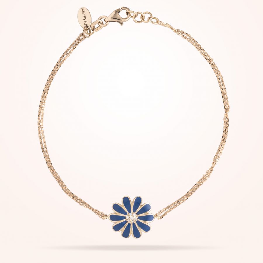 13mm Daisy Classic Bracelet, Diamond, Rose Gold 18K