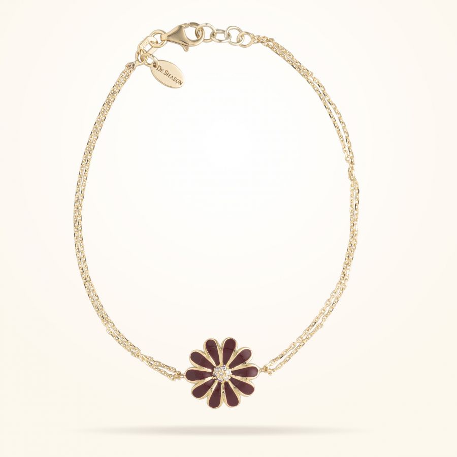 13mm Daisy Classic Bracelet, Diamond, Rose Gold 18K