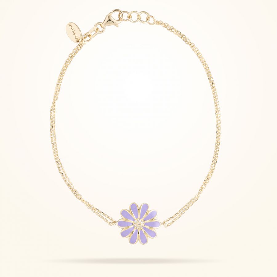 13mm Daisy Classic Bracelet, Diamond, Yellow Gold 18K
