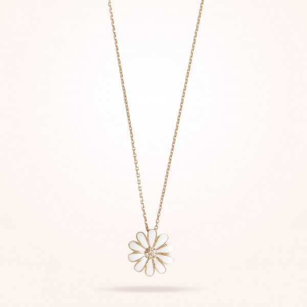 MARVVA - 13mm Daisy Junior Classic Pendant, Diamond, Rose Gold 18K