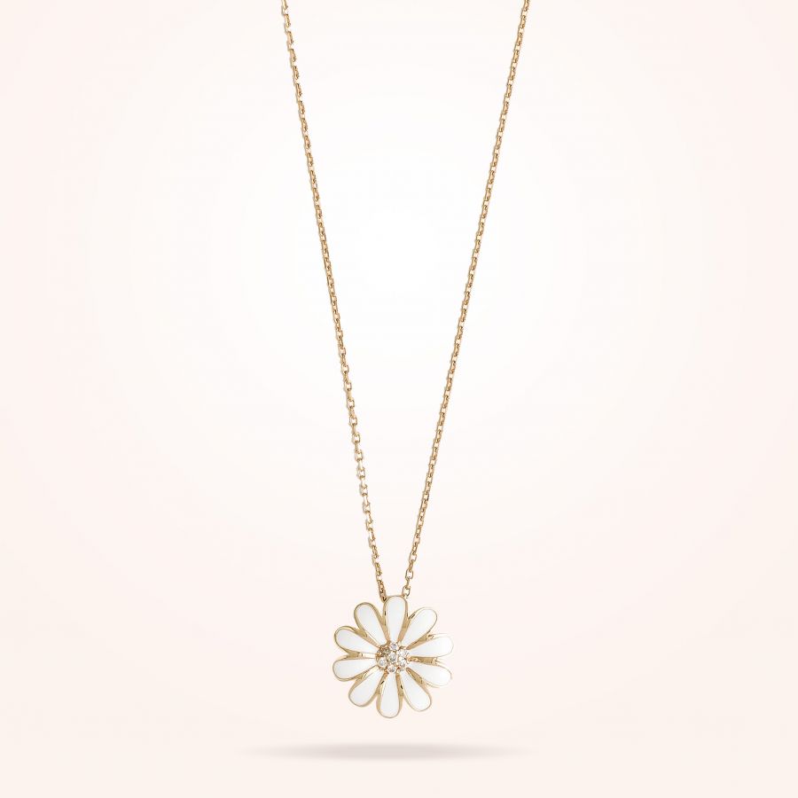 13mm Daisy Junior Classic Pendant, Diamond, Rose Gold 18K