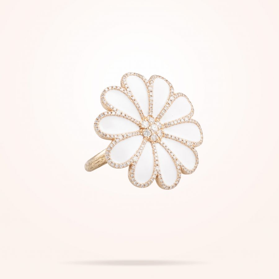 28.5mm Daisy Elegance Ring, Diamond, Rose Gold