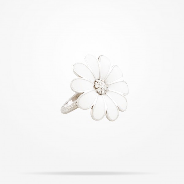 MARVVA - 27mm Daisy Classic Ring, Diamond, White Gold 18K