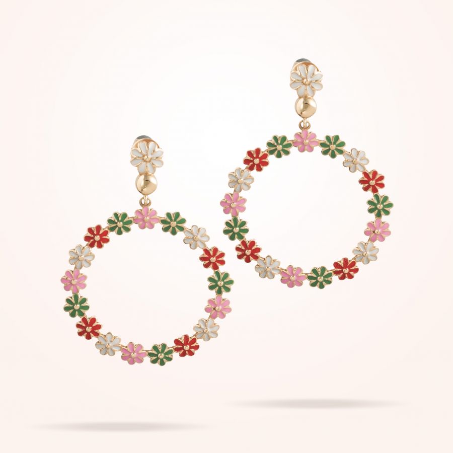 4.4mm Daisy Bouquet Earrings, Rose Gold 18K
