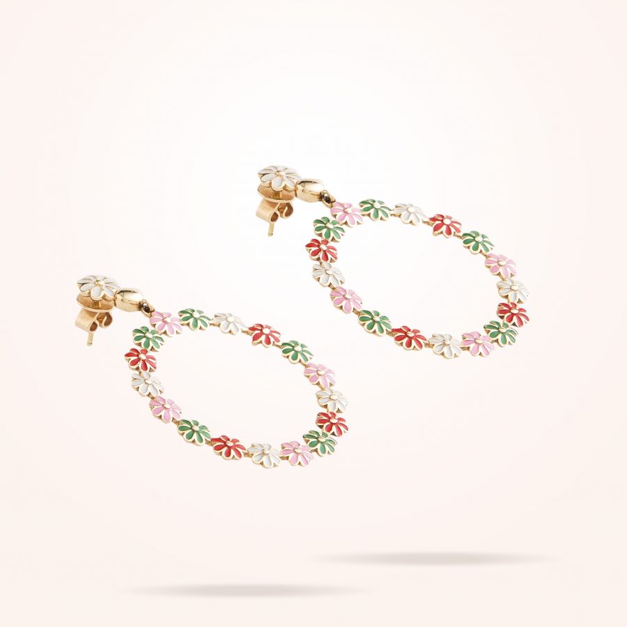 4.4mm Daisy Bouquet Earrings, Rose Gold 18K