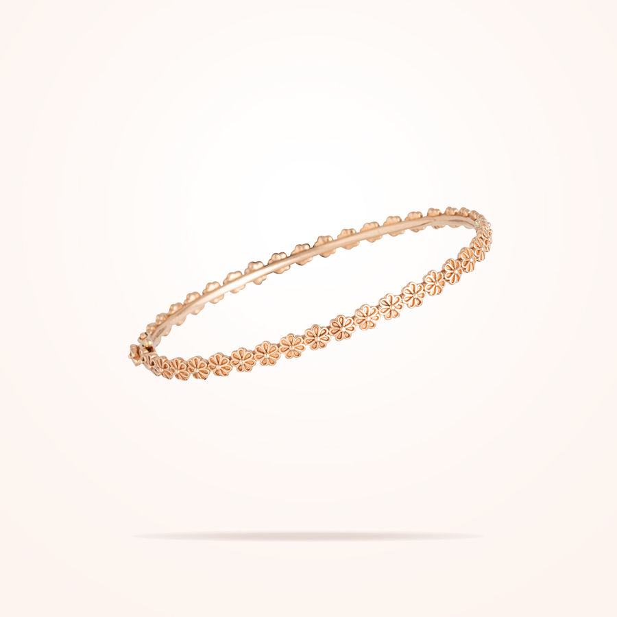 4.4mm Daisy Bouquet Bangle, Rose Gold 18K