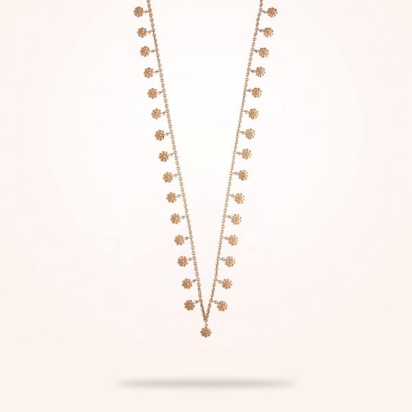 MARVVA - 6mm Daisy Bouquet Necklace, Rose Gold 18K