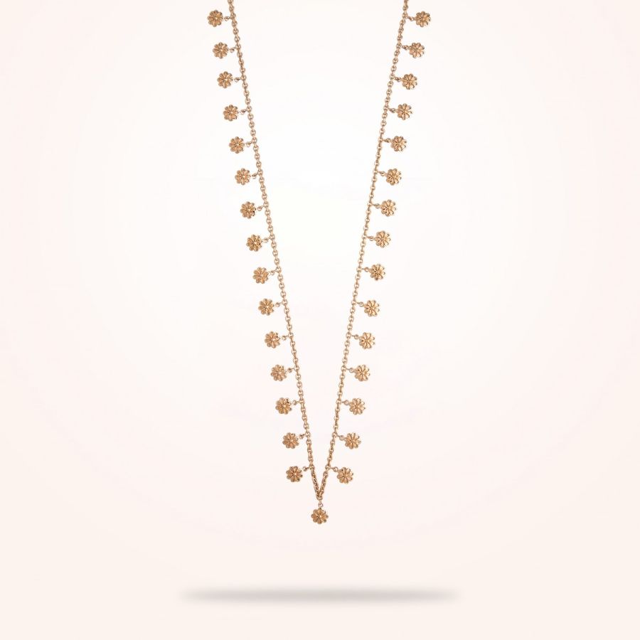 6mm Daisy Bouquet Necklace, Rose Gold 18K