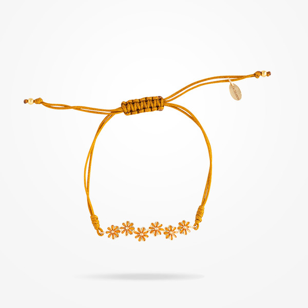 MARVVA - 6mm Daisy Junior Urban Bracelet, Yellow Gold 18K