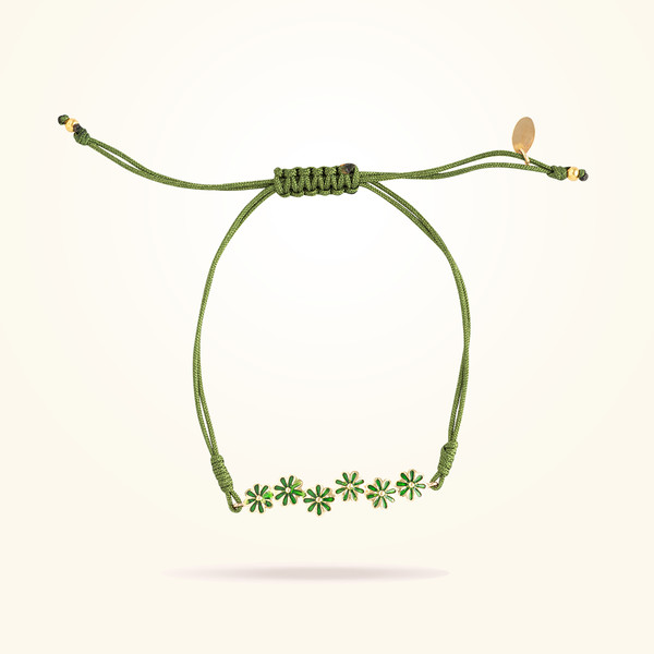 MARVVA - 6mm Daisy Junior Urban Bracelet, Yellow Gold 18K