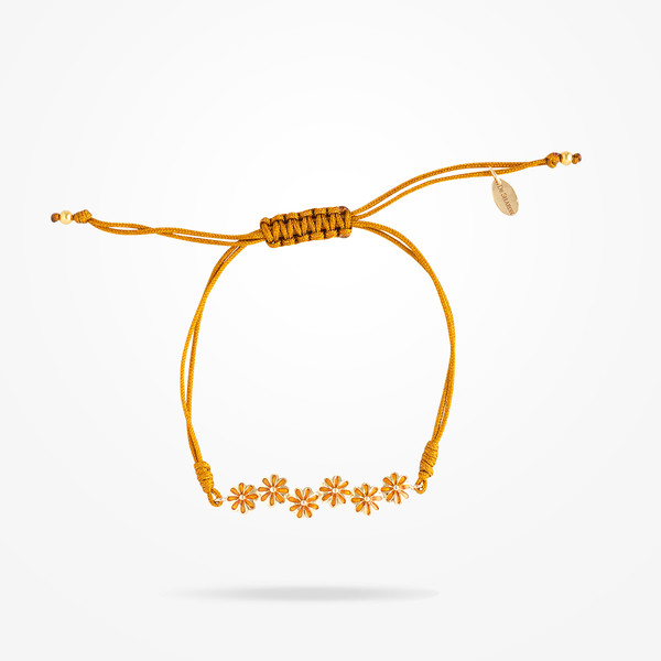 MARVVA - 6mm Daisy Urban Bracelet, Yellow Gold 18K