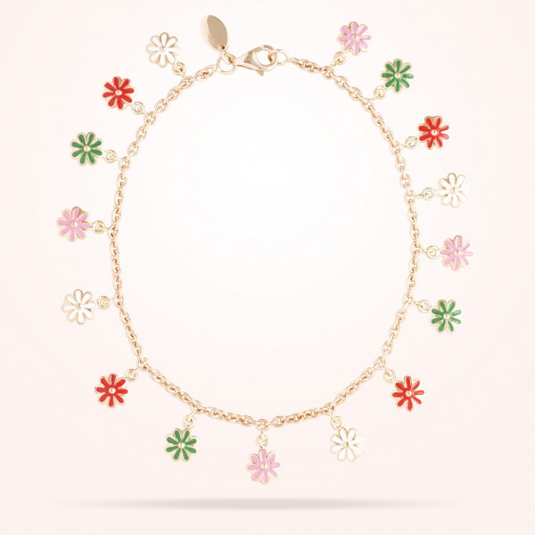 MARVVA - 6mm Daisy Bouquet Bracelet, Rose Gold