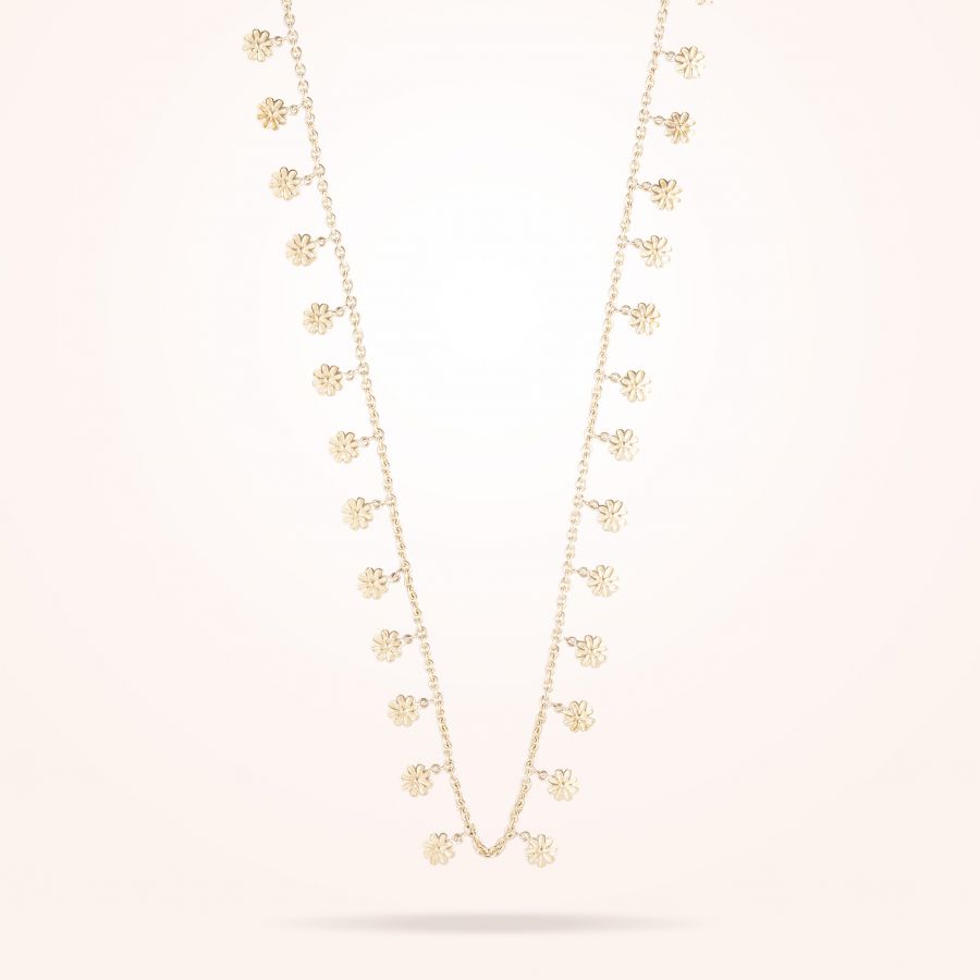 6mm Daisy Bouquet Necklace, Yellow Gold 18K