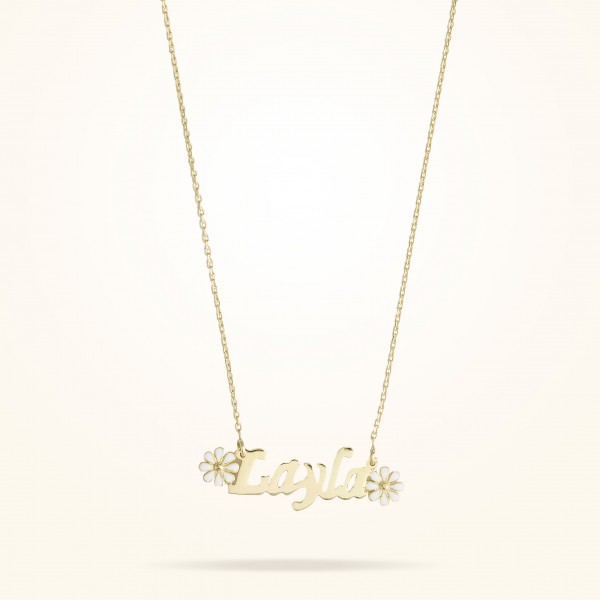 MARVVA - 6mm Daisy Junior Personalised Pendant, Yellow Gold 18K