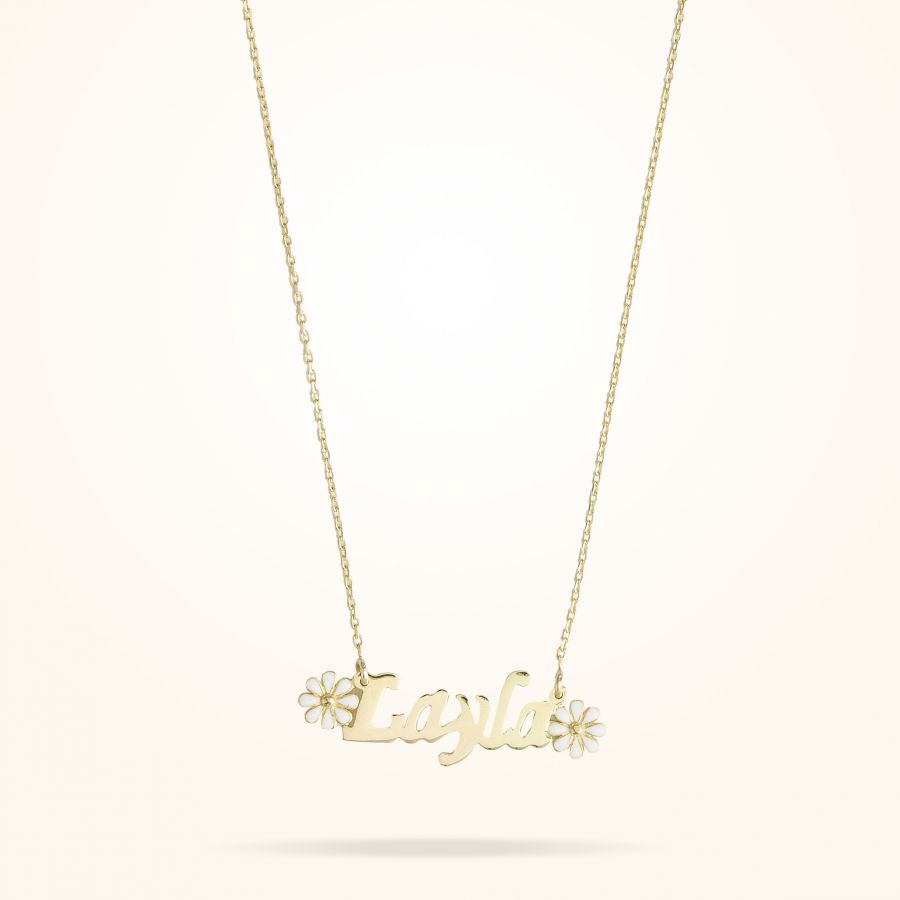 6mm Daisy Junior Personalised Pendant, Yellow Gold 18K