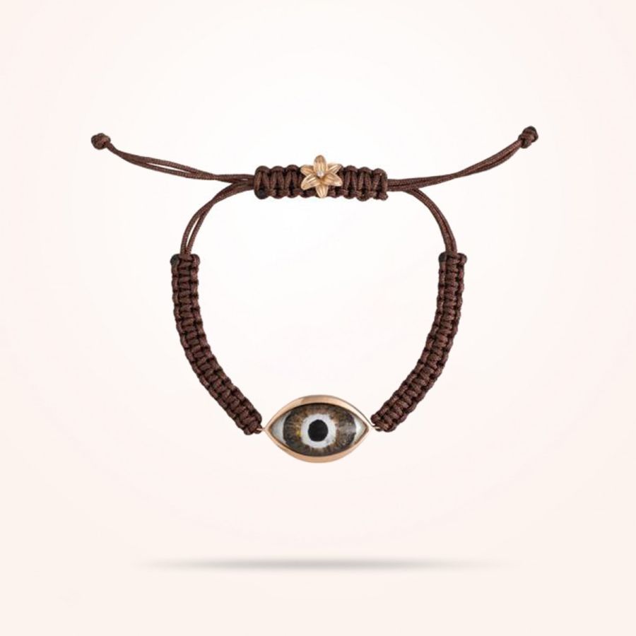 8mm Lily Urban Bracelet, Hazel Evil Eye, Diamond, Rose Gold 18k